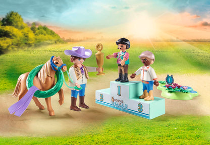 PLAYMOBIL Horses of Waterfall 71496 Pony Carriage, Magical Trip with the Pony, Exciting Adventures at the Waterfall Ranch, Detailed Toy for Children from 4 Years