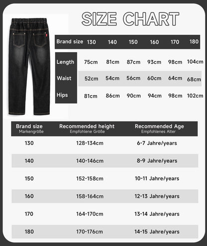 YoungSoul Jungen Jeanshosen - Jeans mit Abschürfungen - Kinder Hose mit elastischem Bund Gr. 128-176