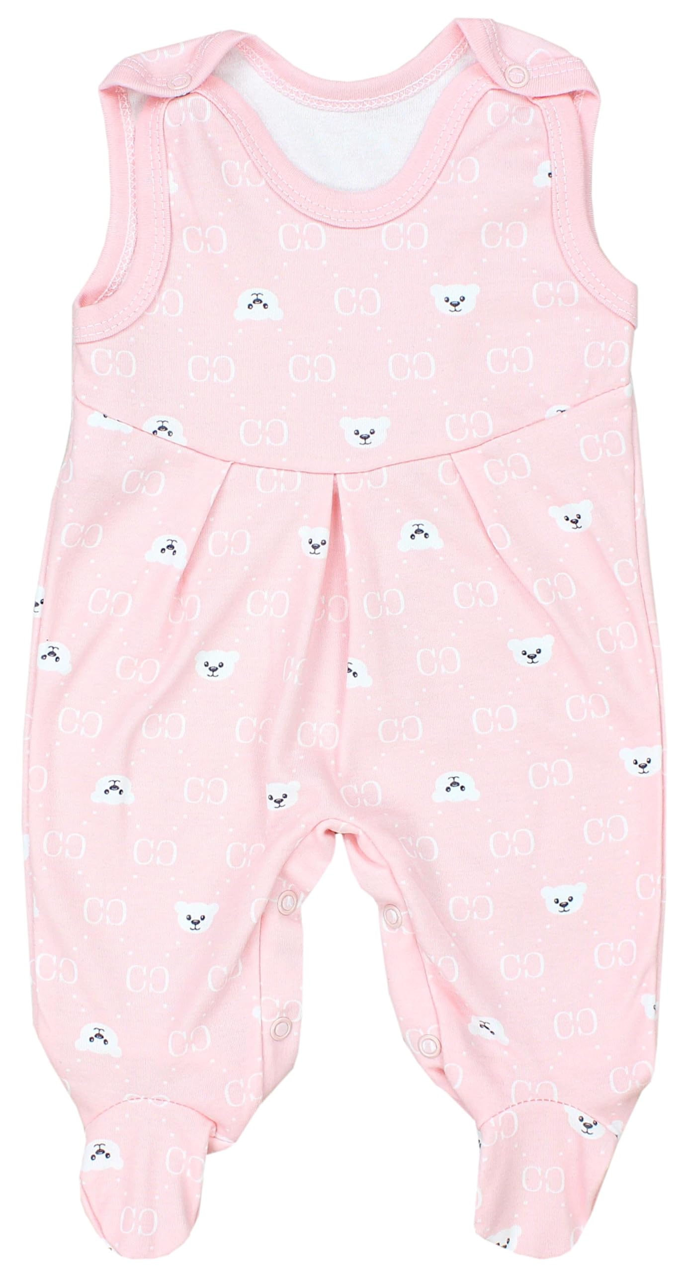 TupTam Baby Mädchen Strampler mit Fuß 3er Pack