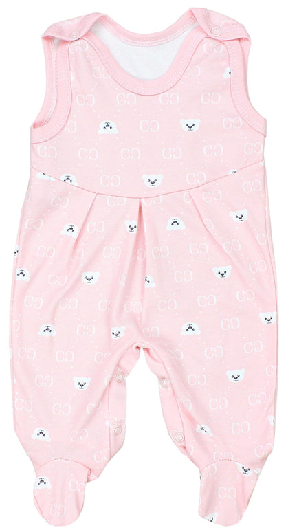 TupTam Baby Mädchen Strampler mit Fuß 3er Pack