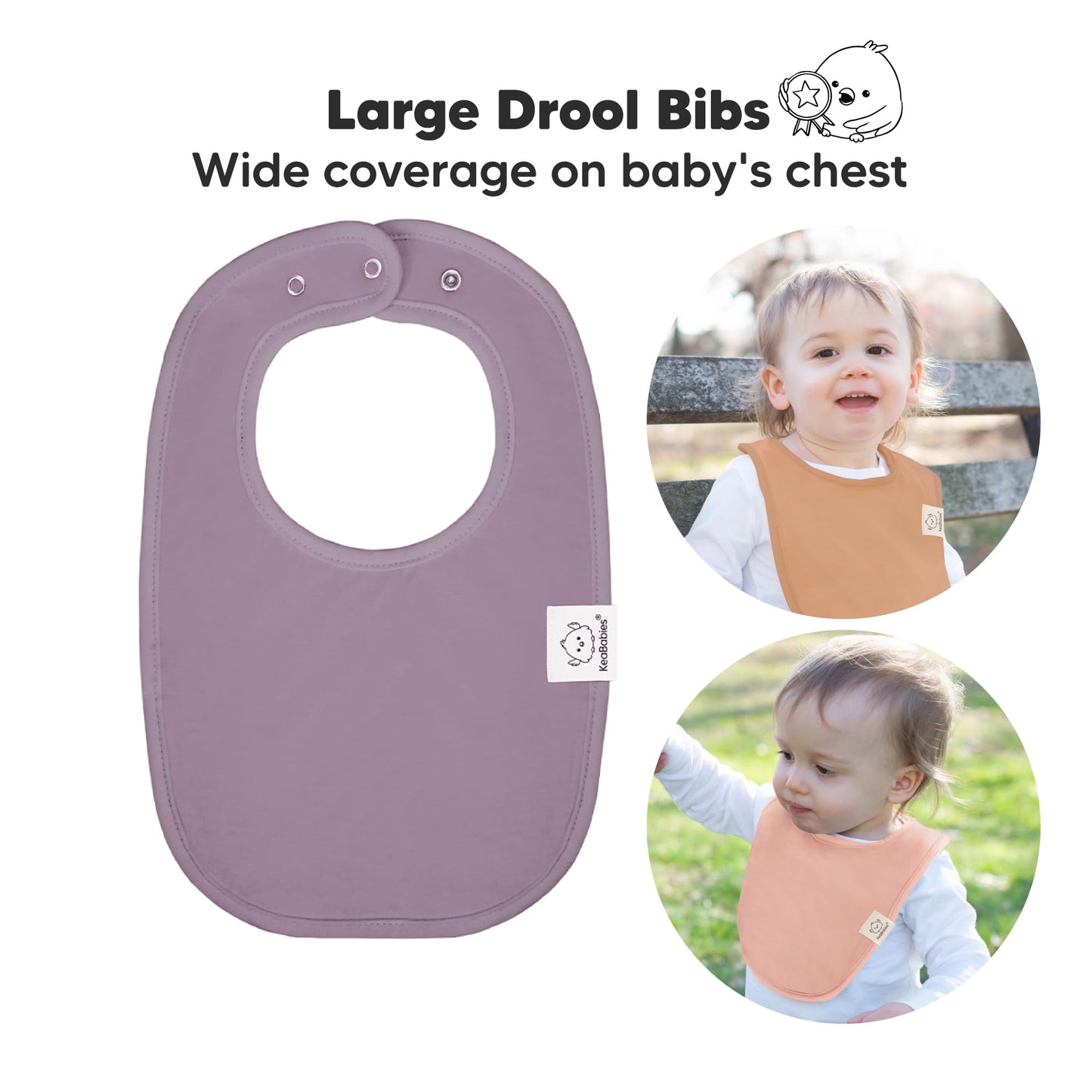 Baby Bibs for Boys &amp; Girls - 8-Pack Organic Cotton Teething Bibs - Baby Bibs for Girls &amp; Boys - Large Bibs for Infants, Toddlers (Wilderness) 