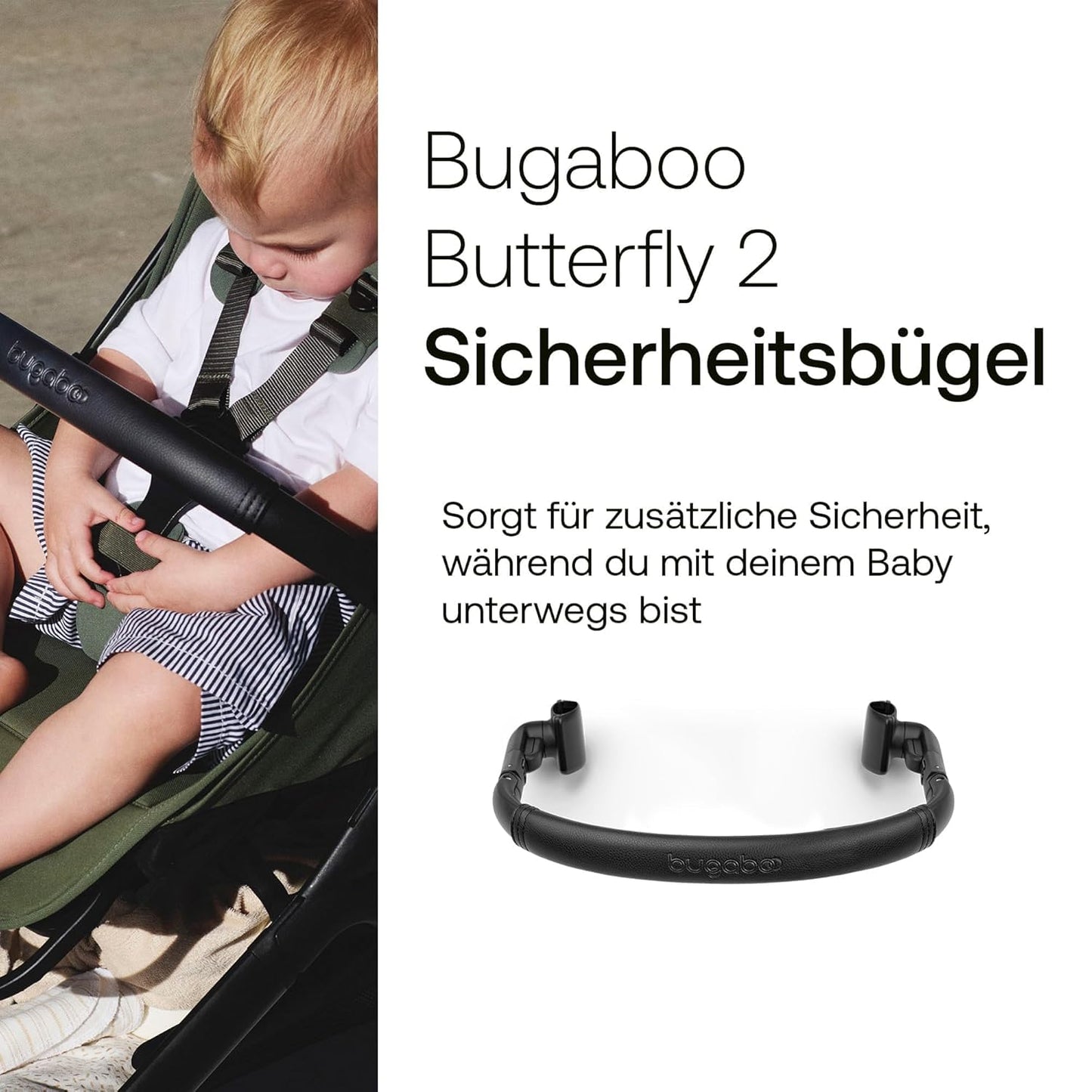 Bugaboo Butterfly 2 Reisebuggy Set – leichter, faltbarer Kinderwagen mit Sicherheitsbügel & Regenabdeckung – Handgepäckgröße, mit Liegefunktion – ab 6 Monaten bis 4 Jahre – Dusty Pink