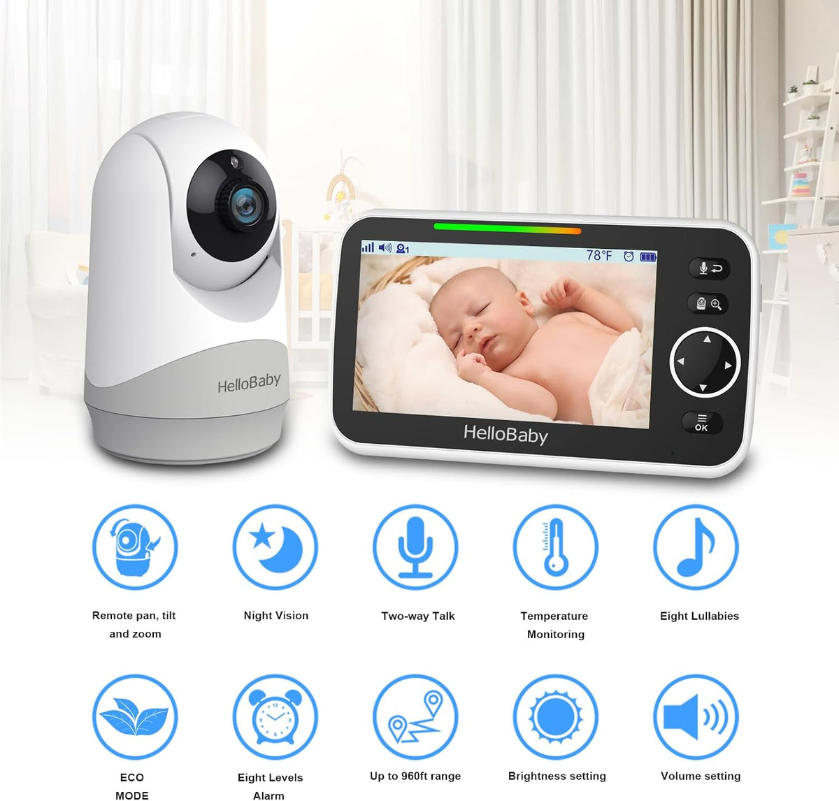 HelloBaby Babyphone mit Kamera – Sicherheit und Komfort für Ihr Baby