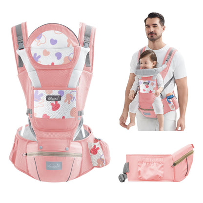 IULONEE Babytrage Baby-Tragetasche Babytrage Neugeborene Ergonomische Babytrage Einfach Anzuziehen Babytrage Hüftsitz Baby Tragegurt Babytragetuch Ideal Für Freihändiges Elterndasein (Grau)