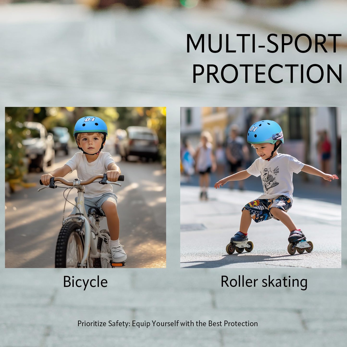 YOOXARMOR Fahrradhelm Kinder, Verstellbar Skaterhelm Reithelm für 3-5-8 Jungen und Mädchen Kinderfahrradhelm Leicht Einstellbar 50-54CM für Fahrrad Roller Skateboard Scooter