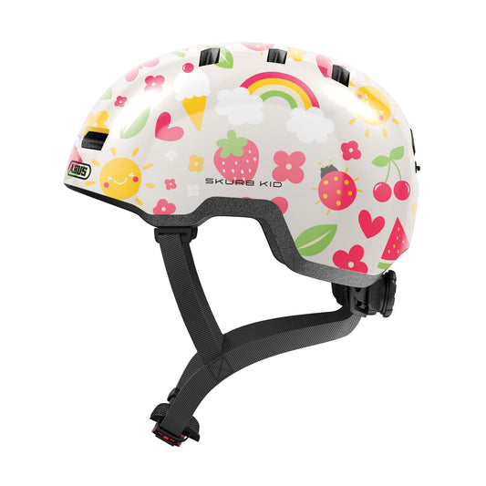 ABUS Skurb Kid Children's Helmet - Robust Bicycle Helmet in Skater Look with Space for a Braid and Various Designs - for Girls and Boys