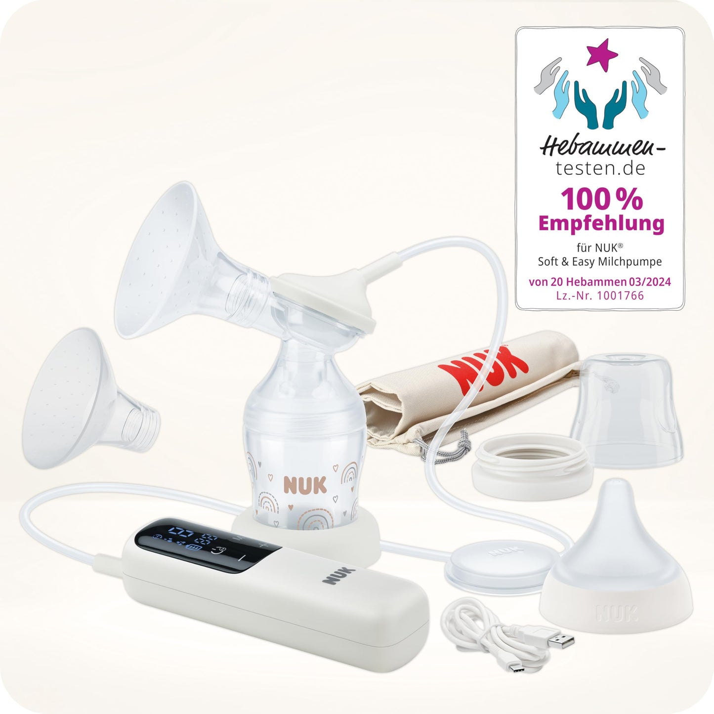 NUK Perfect Match Complete Feeding Set | Ab 0 Monate | Vario Express-Sterilisator, 4 Babyflaschen, Flaschenwärmer, Flaschenbürste und mehr | Regenbogen | 8 Stück