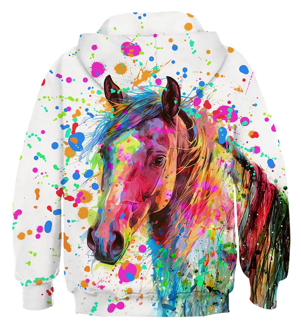 Fanient Children's / Boys' / Girls' Hoodies, 3D Print, Vivid Animal Cartoon Graphic Sweatshirt, Pocket Pullover Hoodie for 6-16 Years 