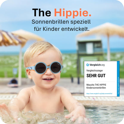 Mausito Sonnenbrille Kinder 6-24 Monate & 2-5 Jahre | VERGLEICHSSIEGER Kindersonnenbrille 100% UV-Schutz | BIEGSAM | Schadstofffreie Kindersonnenbrillen mit Band | Europäisches Design für Kinder