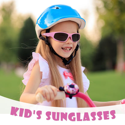 Hifot Sonnenbrille Kinder Polarisierte Sportbrille für Jungen und Mädchen UV400 Schutz gegen UltravioletteFahrradbrille Silikon Sonnenstrahlen Alter 3-12 Jahre