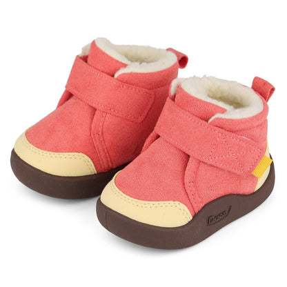 MASOCIO Winter Shoes Baby Boots Boys Girls Baby Shoes Winter Plush Flat Rubber Non-Slip Size 18-23 EU