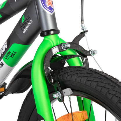 JOYSTAR Berry 12/14/16/20 Zoll Kinderfahrrad für 2-4 jährige Jungen & Mädchen, Jungenfahrrad mit Stützrädern,grün,rosa,weiß