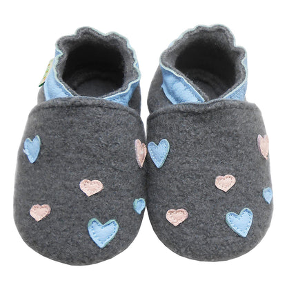 SAYOYO Babyschuhe für Jungen und Mädchen - Erste Lauf- und Krabbelschuhe mit weicher Wolle und rutschfester Gummisohle
