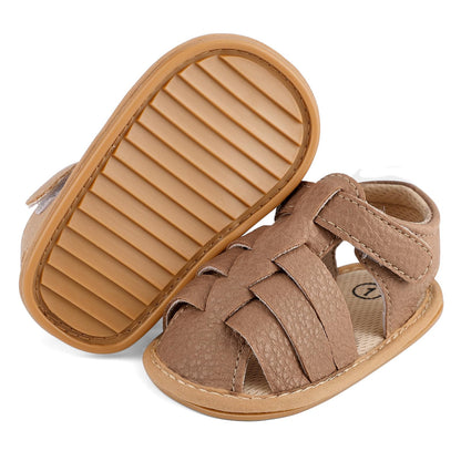 MASOCIO Babyschuhe Mädchen Sandalen Sommer Schuhe Flach Gummi Rutschfest