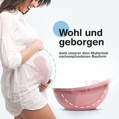 BabybeFun Baby Badewanne mit Badewanneneinsatz für Neugeborene [Testsieger] Rutschfeste Babybadewanne für Babys und Kleinkinder [0-12 Monate] Babywanne für Dusche Badewanne Weiß