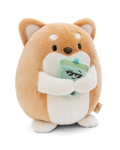 NICI MYMOCHI Fuchs Kuscheltier Geeks 16 cm mit Videospiel in Geschenkbox 11x12x6,5 cm, Flauschiges Stofftier zum Kuscheln, Spielen und Liebhaben - 61151