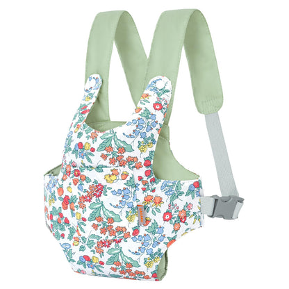 GAGAKU Puppentrage ab 3 Jahre Bauchtrage Babypuppen Zubehör Schultergurte Babytrage Puppe Kleinkind Puppentragetasche Stofftiertrage Kuscheltierträger - Rose - Kaninchengarten