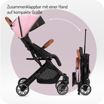 Kinderwagen MoMi ESTELLE ab 6 Monaten (bis 15 kg), klappbarer Kinderwagen mit 5-Punkt-SicherheitsgurtKinderwagen MoMi ESTELLE ab 6 Monaten (bis 15 kg), klappbarer Kinderwagen mit 5-Punkt-Sicherheitsgurt, Einkaufskorb mit Auflappfunktion , Teleskopzuggriff
