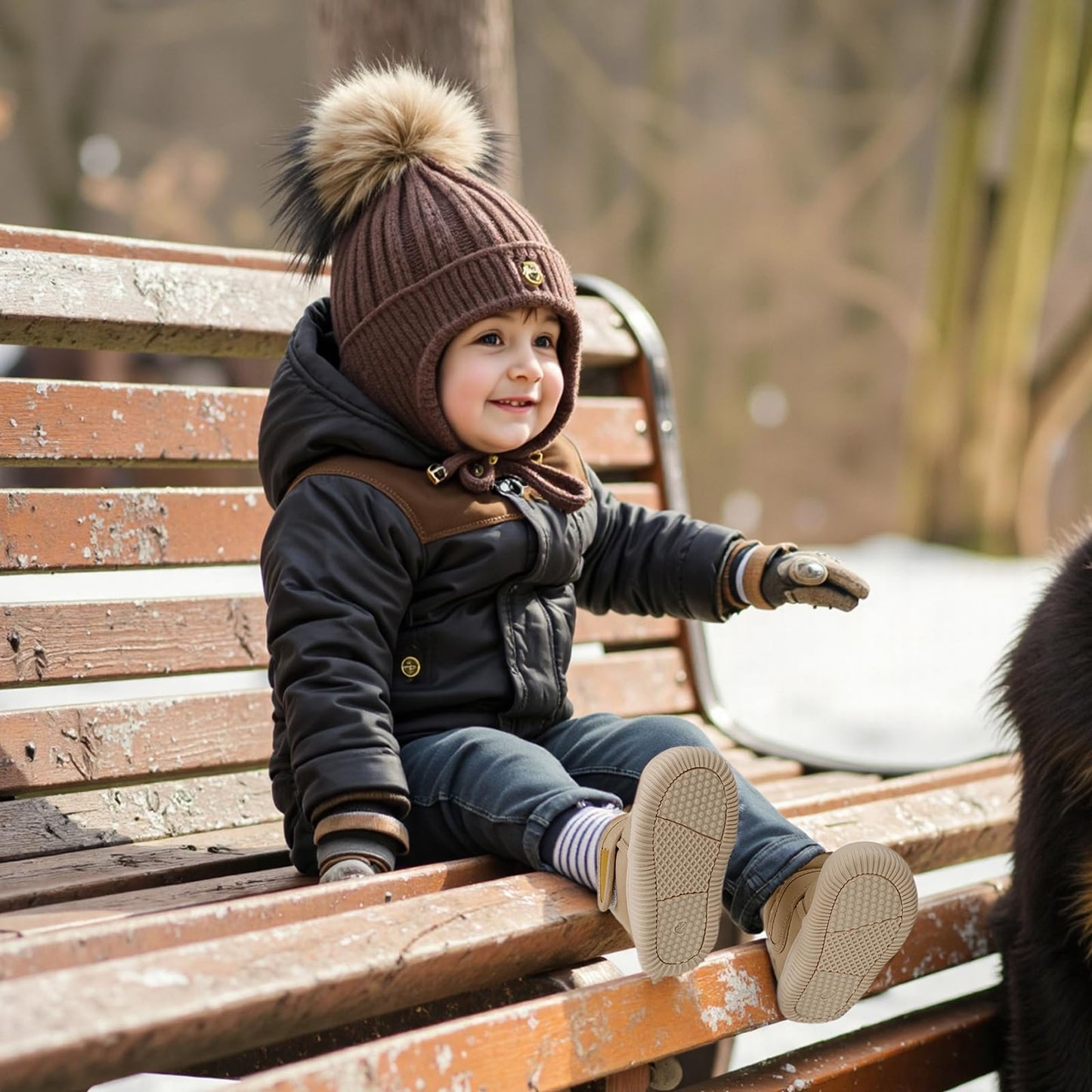 1-5 Years Baby Boys Girls Boots First Walking Shoes Toddler Winter Boots Warne Fur Lined Winter Shoes