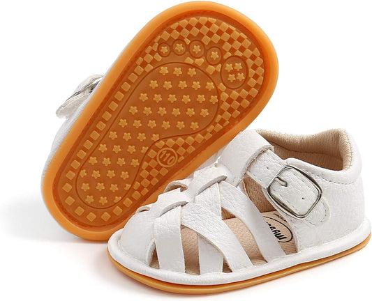 RVROVIC Babyschuhe für Jungen und Mädchen – Premium Weiche Anti-Rutsch Gummisohle für Säuglinge – Sommer Outdoor Sandalen für Kleinkind Erste Walker