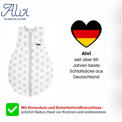 Alvi Thermal Pear-Shaped Sleeping Bag | Sleeveless Baby Sleeping Bag | Padded Winter Sleeping Bag | 2.5 Tog Outer Bag | Wearable Blanket