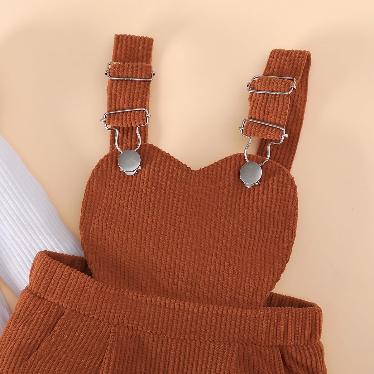 Baby Mädchen Sommer Outfits Rüschen Kurzarm Ripptop+ Blumen/Herzmuster Overalls Shorts Mit Tasche Süßes 2-Teiliges Kleidungsset
