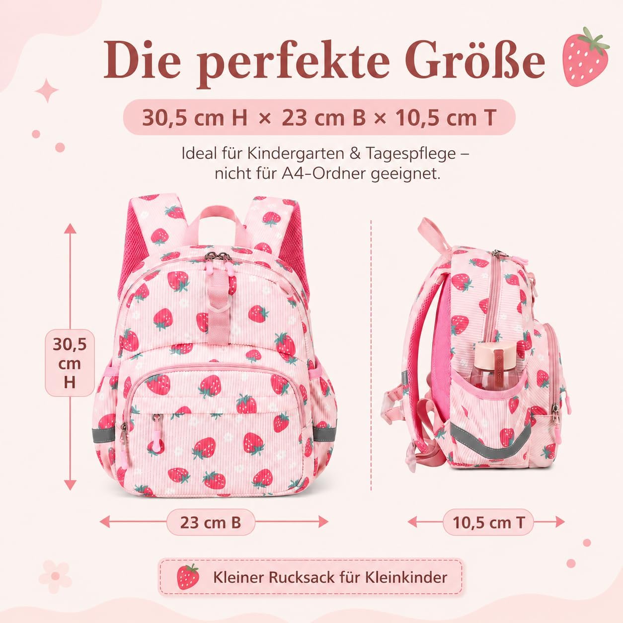 Kinderrucksack Jungen Kinder Rucksack Tagesrucksack Vorschulrucksack Kindergartentasche Schulrucksack für Schule Kita 38cm 3-8Y