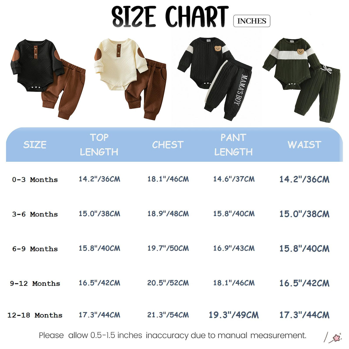 Herbst Outfit Für Baby Jungen Mit Bären Oberteil Und Hose