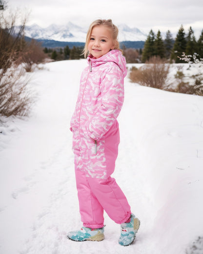 Owntop Children's Unisex Snow Suit Girls Boys Windproof Waterproof Ski Suit with Hood Zip 98-122