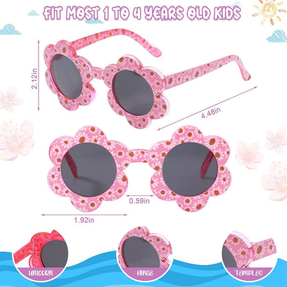 Hifot 3 Stück Kinder Sonnenbrille Einhorn Kunststoffrahmen Polarisiert Brille, Mode Rave Party Dress up Brille für Jungen Mädchen