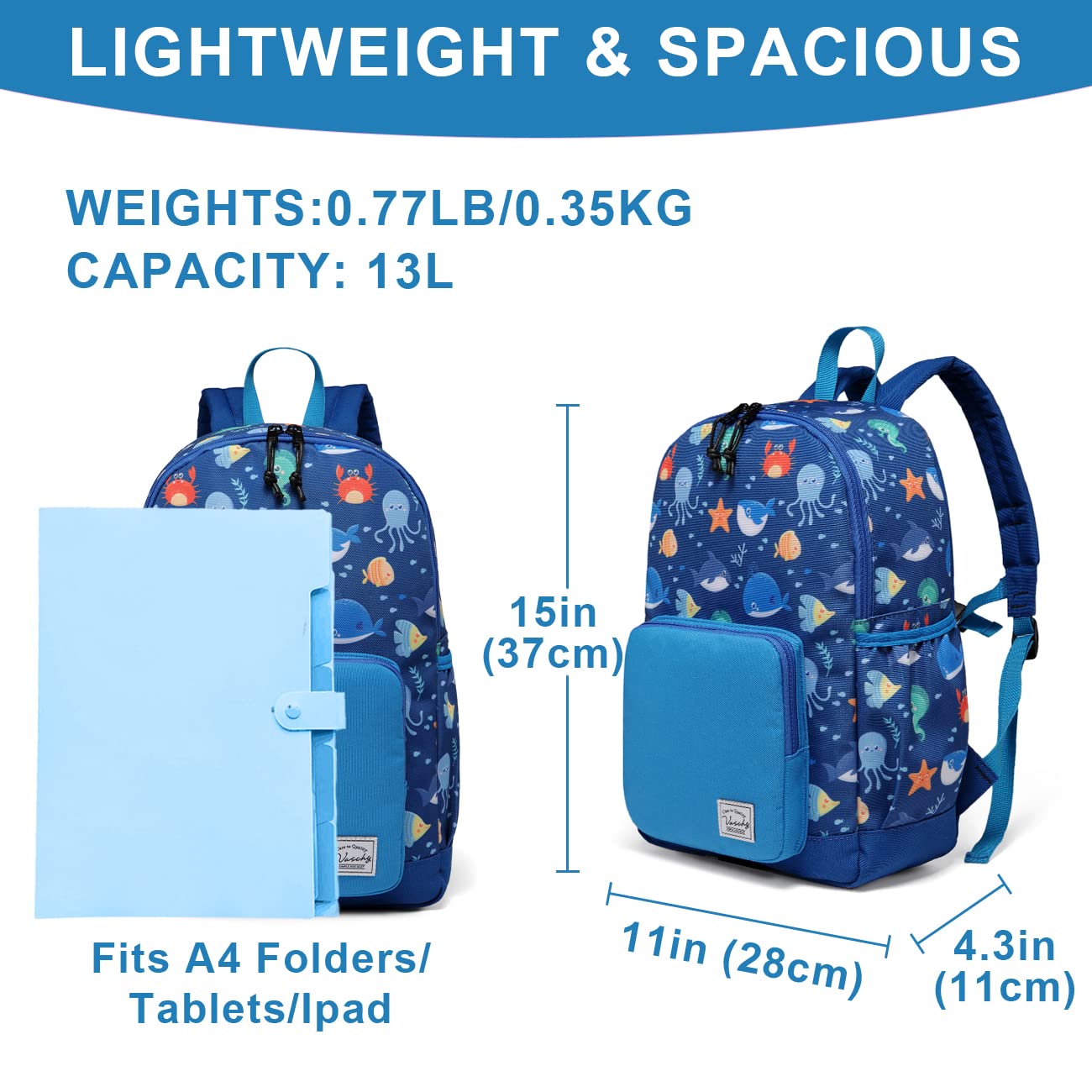 Rucksack für Mädchen, 4-6 Jahre, Schulrucksack mit Seitentaschen und Brustgurt, 127-Einhorn, one size, Niedlich