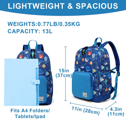 Rucksack für Mädchen, 4-6 Jahre, Schulrucksack mit Seitentaschen und Brustgurt, 127-Einhorn, one size, Niedlich