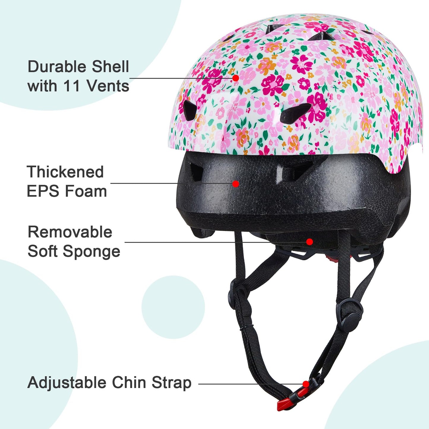 Kinder Fahrradhelm für 1-3 Jahre,Einhorn Helm für Mädchen,Verstellbarer Kinderhelm für Fahrrad,Skateboard,Scooter,Skaten