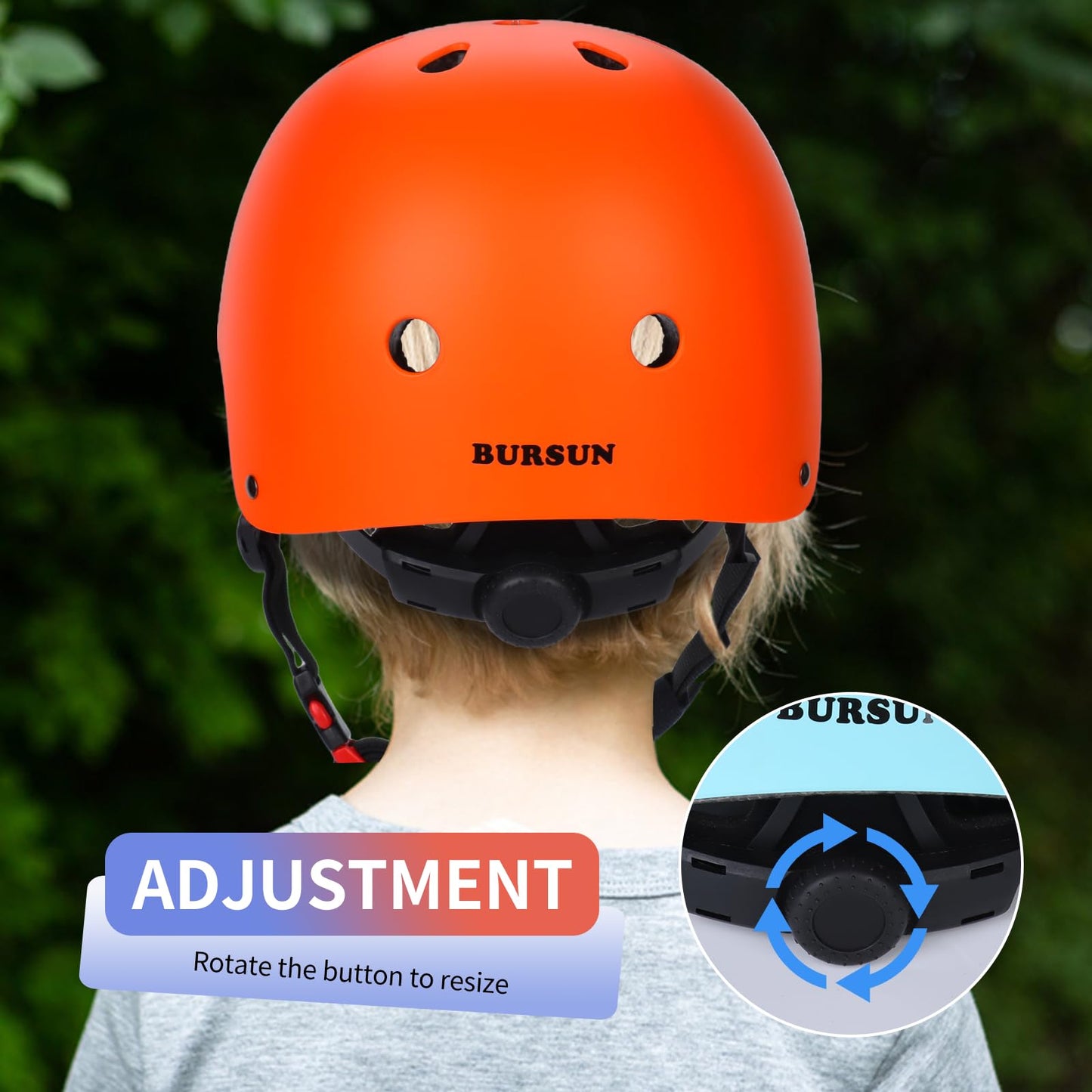 BURSUN Kinder Fahrradhelm Kinderhelm Skaterhelm für Alter 2-16 Jahre Jungen Mädchen, Kinderhelm für Fahrrad Roller Skateboard Scooter Roller Skating