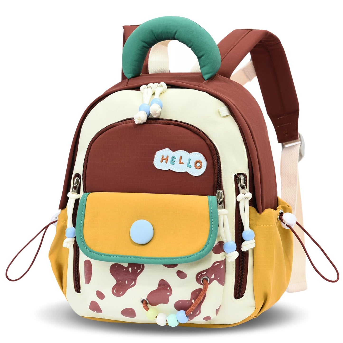 PROTAURI Kindergartenrucksack Mädchen 2-5 Jahre 8L 3D Eis, Dunkelrosa | mit Brustgurt wasserabweisend leicht atmungsaktiv ergonomisch Macaron-Farben