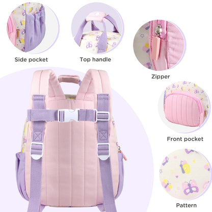 Kinderrucksack Mädchen 30cm Rucksack Kleinkind Kinderrucksack für 2-4 Jahre Kinder kindergartenrucksack Mini Tagesrucksack Reisetasche - Rosa Erdbeere