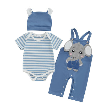 Baby Jungen Kleidung Strampler Latzhose Set Kleidung Sets für Jungen Baby Set Neugeborenes Geschenk