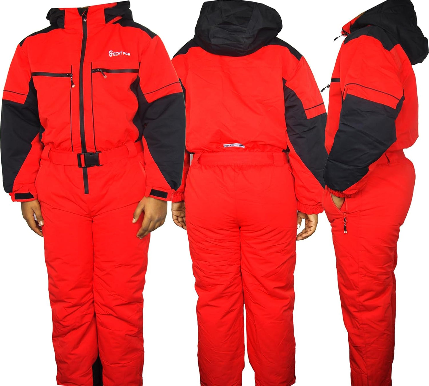Moderei Auswahl an Schneeanzug | Schneeoverall Skianzug | Skioverall Snowboard Unisex | Jungen | Mädchen | Herren | Damen Schneeanzug (Blau, Rot, Orange, Grau 152-170) … (Rot, 158)