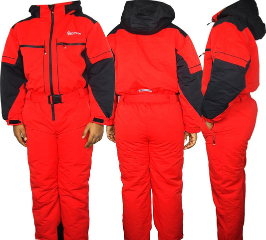 Moderei Auswahl an Schneeanzug | Schneeoverall Skianzug | Skioverall Snowboard Unisex | Jungen | Mädchen | Herren | Damen Schneeanzug (Blau, Rot, Orange, Grau 152-170) … (Rot, 158)
