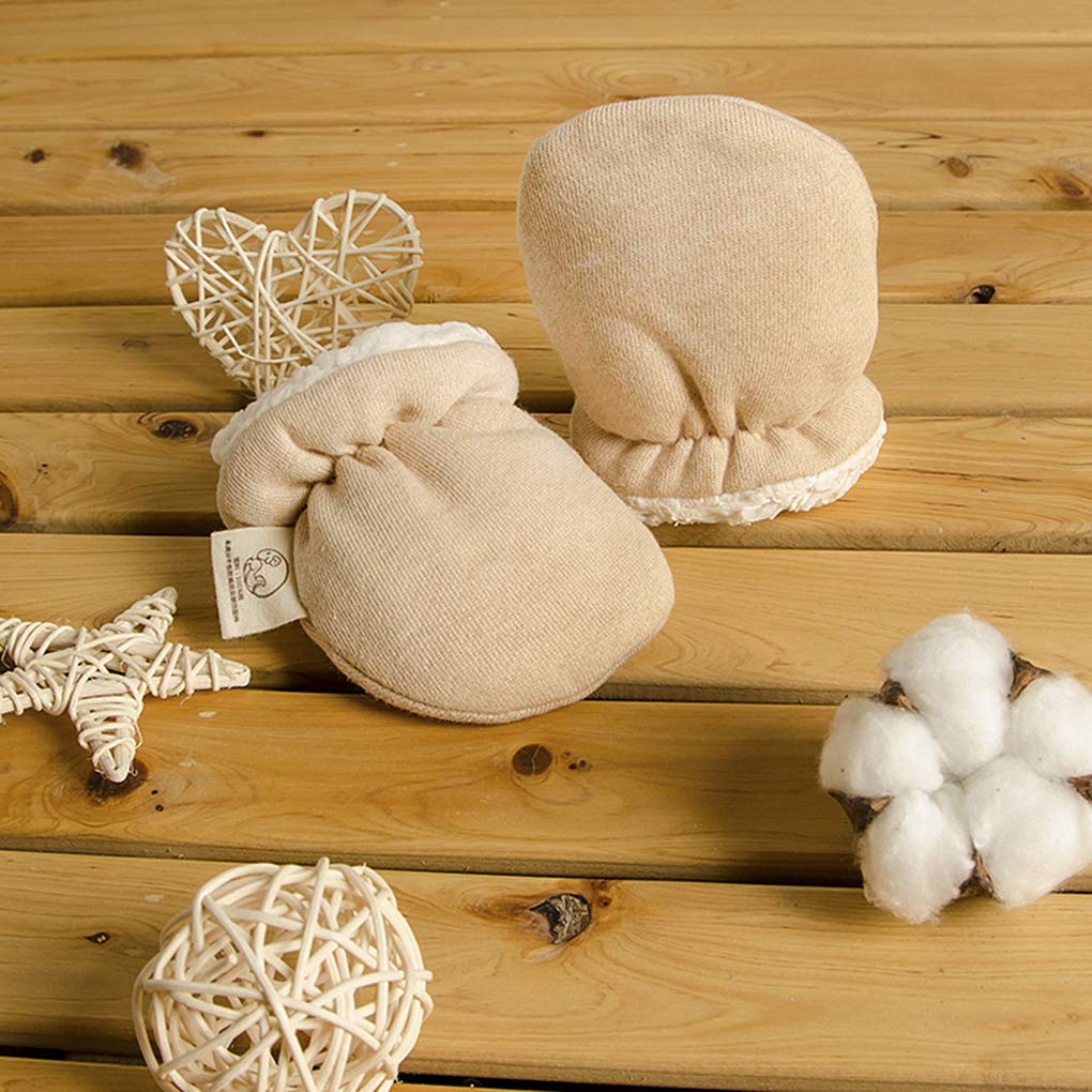 Fäustlinge Baby Neugeboren Kratzfäustlinge Kratzhandschuhe Winter Säuglinge Handschuhe Anti Kratzfäustel Fausthandschuhe Warm Gloves, 0-1 Jahre alt
