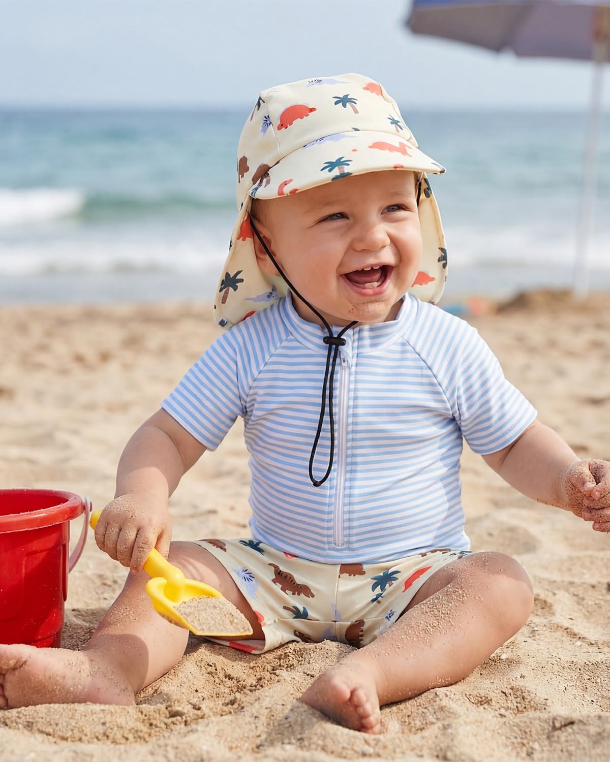 Uv Kleidung Baby Badeanzug Junge Zweiteilig Kurzärmel Schwimmshirt Badeshorts Uv Schutzkleidung 3 Monate-3 Jahre
