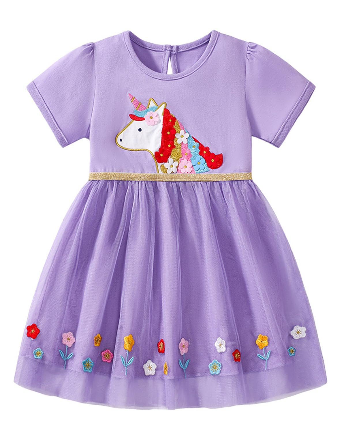 Kleinkind Mädchen Kurze Ärmel Ostern Kleid Baumwolle lässig Jersey Shirt Playwear Applique Kleid