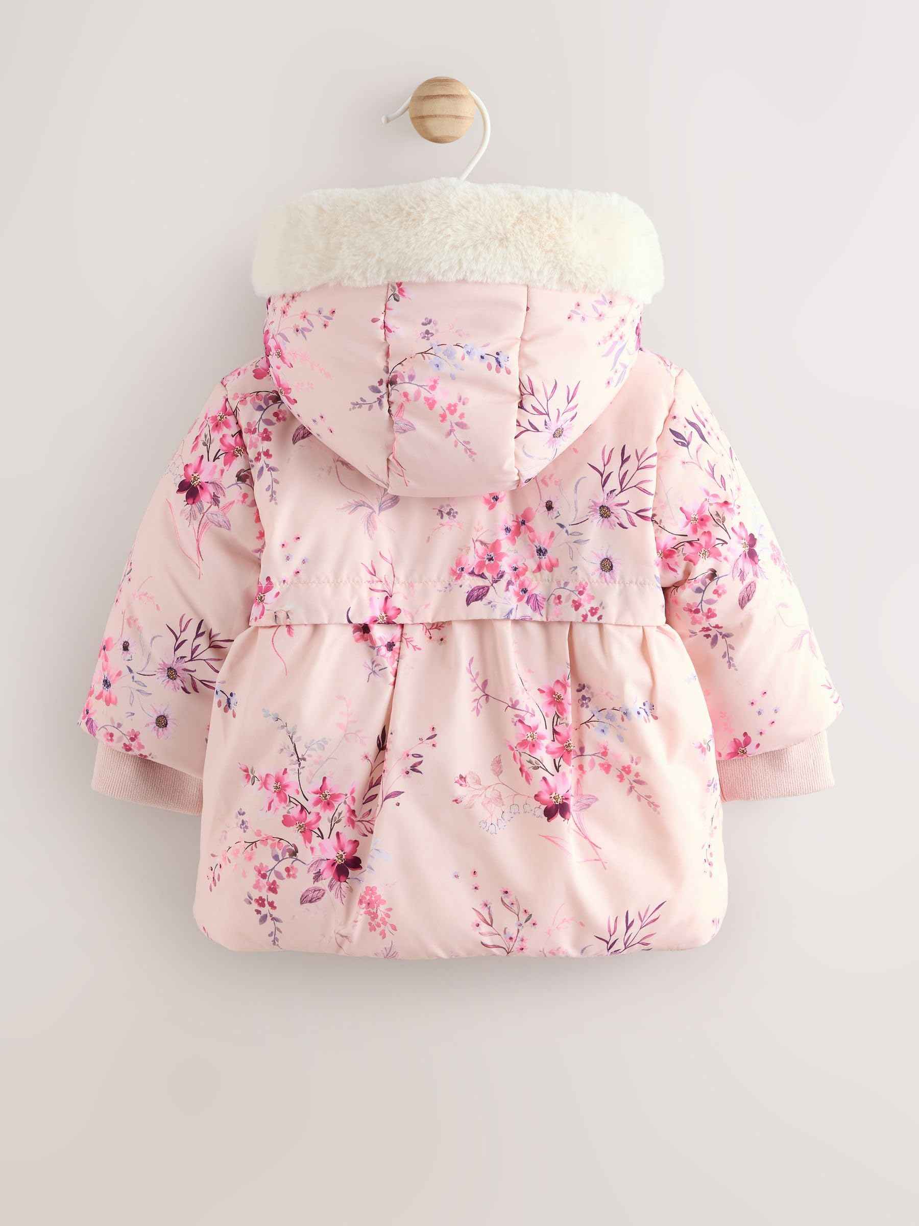 Next Baby Mädchen Baby Puffermantel mit Blumenmuster