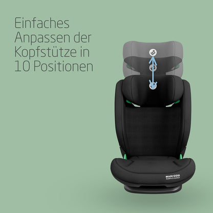 Maxi-Cosi RodiFix S Comfort i-Size, atmungsaktive bequeme Stoffe, verstellbarer Kindersitz, 3,5–12 Jahren (100–150 cm), 3-fach verstellbar, G-Cell Schutz, AirProtect, Authentic Black - Meloni2