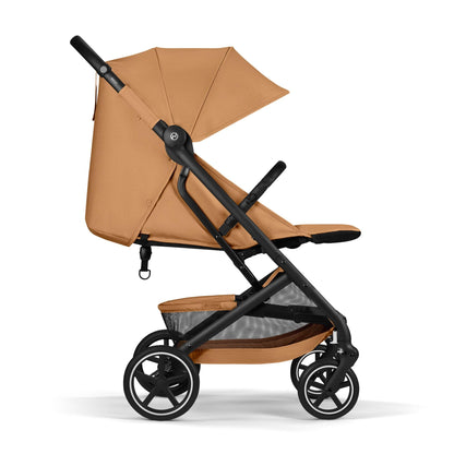 Cybex Gold Kinderwagen Beezy mit One-Pull Harness, Ab Geburt bis ca. 4 Jahre (max. 22 kg), Kompakt und ergonomisch, Magic Black (Schwarz mit schwarzem Rahmen)