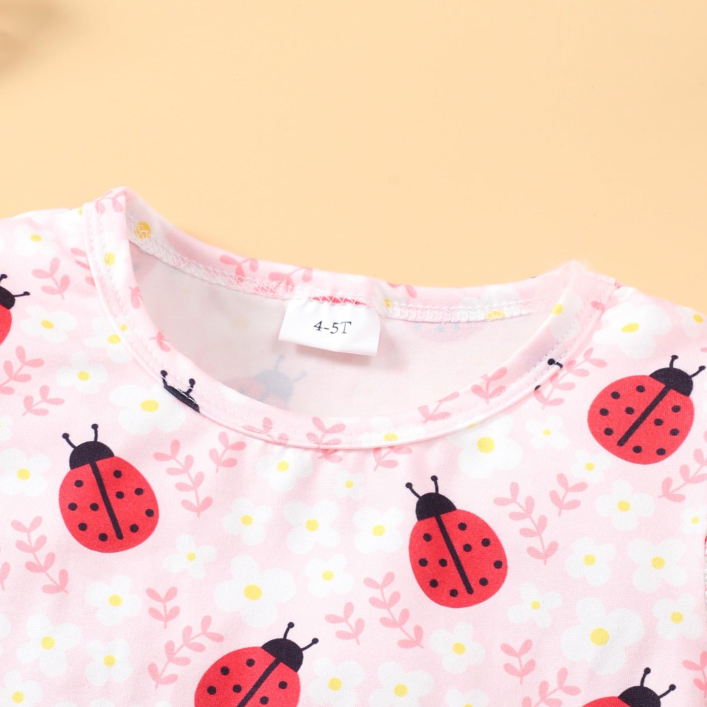EULLA Kinder Mädchen Kleid Kurzarm Lässig A-Linie Regenbogenstreifen Erdbeere Marienkäfer Schmetterling Kleider Gr.92 98 104 110 116 122