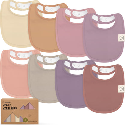 Baby Bibs for Boys &amp; Girls - 8-Pack Organic Cotton Teething Bibs - Baby Bibs for Girls &amp; Boys - Large Bibs for Infants, Toddlers (Wilderness) 