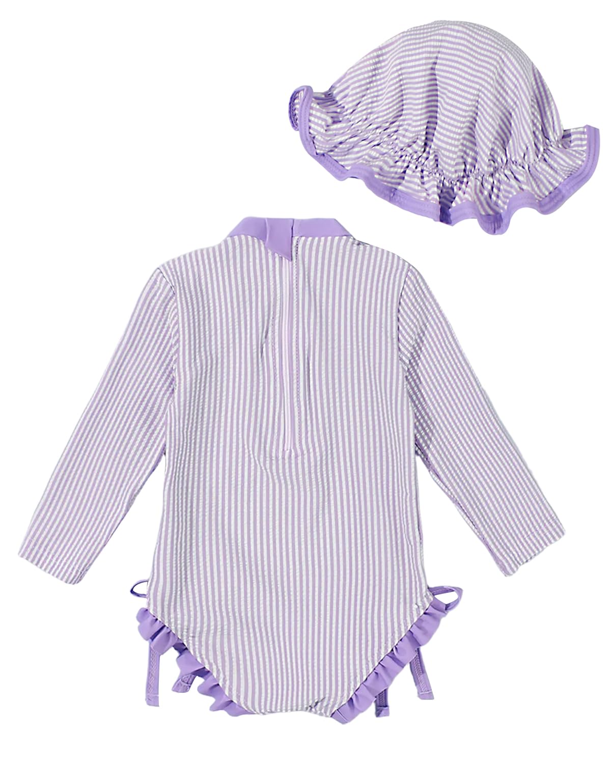 Baby Badeanzug Mädchen mit Sonnenhut Langarm UV Schutz Badebekleidung Für Baby-Mädchen Bademode Schwimmanzug