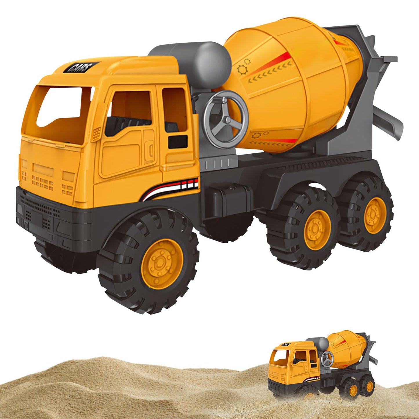 Bagger Spielzeug ab 3 jahre,Baustellenfahrzeuge Kinder,Baggerfahrzeug Geeignet als Sandspielzeug und für das Kinderzimmer,Starke & Flexible Teile,Sandkasten Kinderbagger für 2+ Jahre (Dumper)
