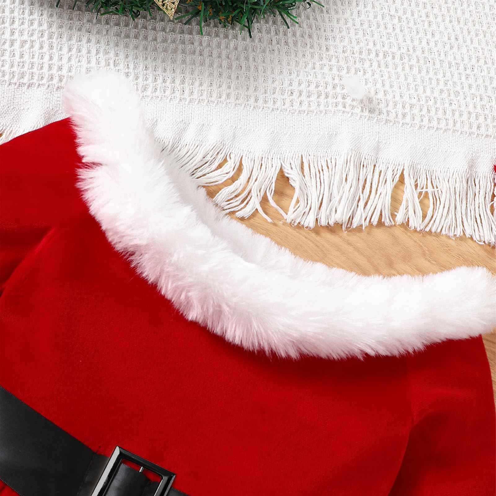 Odizli Christmas Dress Girls Children Baby Autumn Winter Long Sleeve Santa Velvet Dress + Headband Christmas Outfit